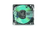 MAXELL colour80 green диск, вид спереди